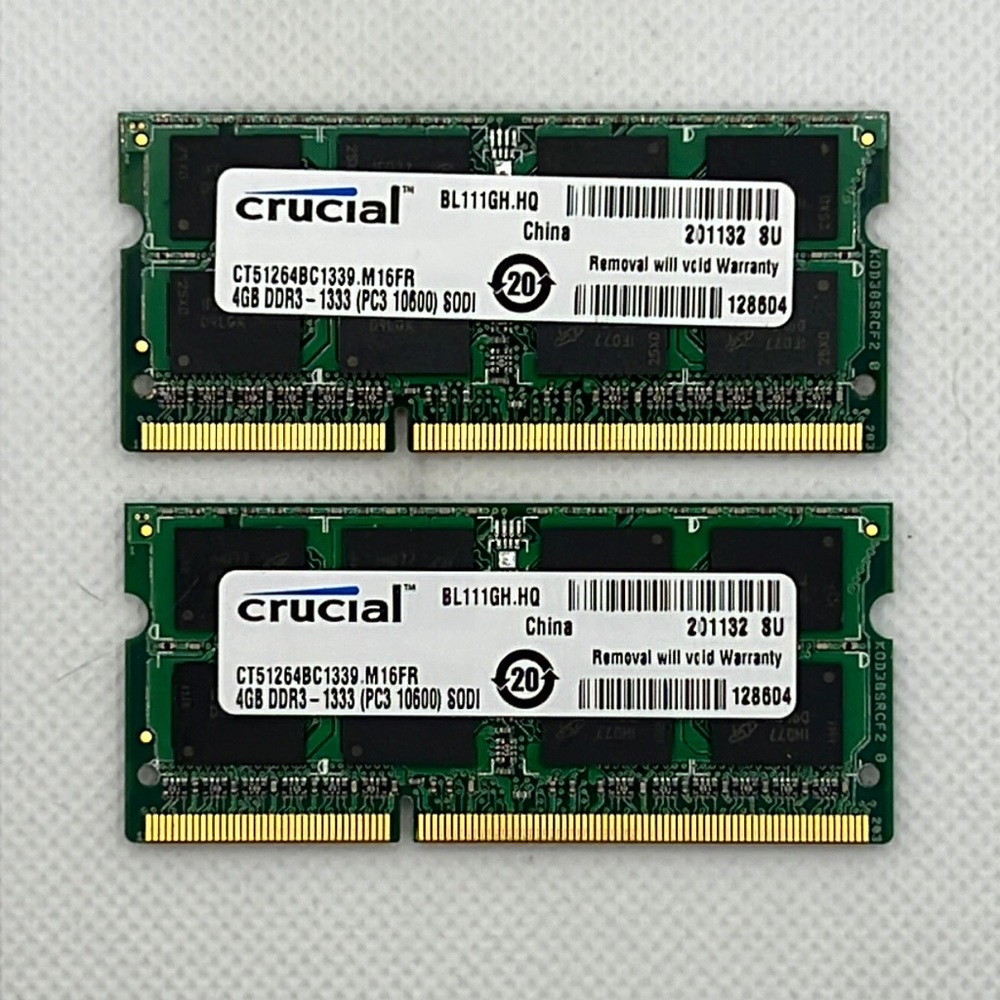 Crucial RAM 8GB Kit DDR3 (2 x 4GB) 1333 MT/s 204-Pin CT51264BC1339 For Mac